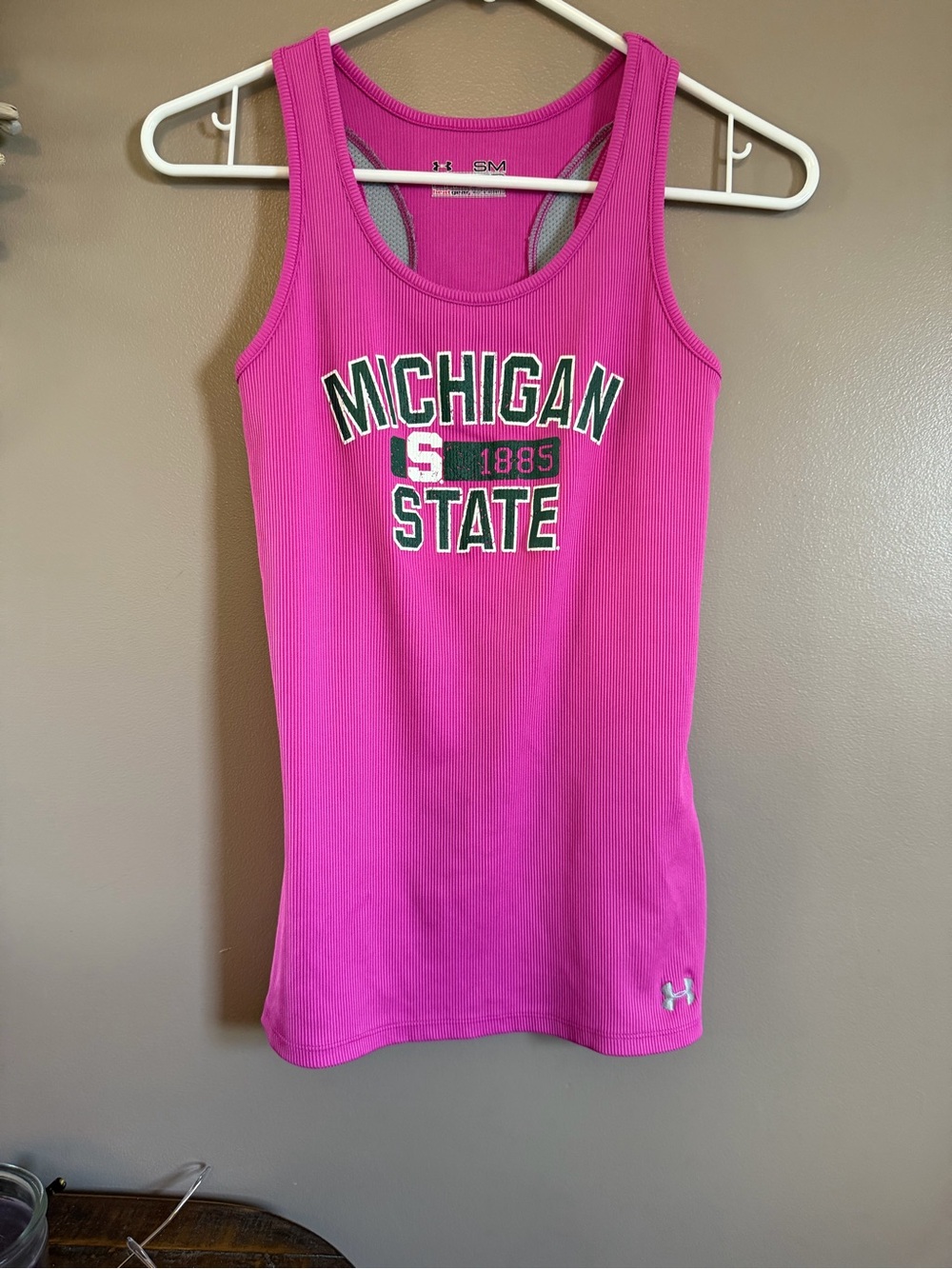 Michigan State University Under Armour Tank Top in Pink